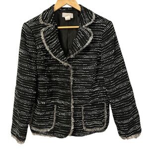 Black and white blazer size 18